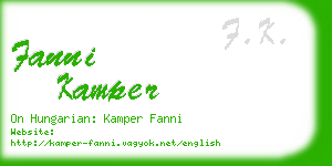 fanni kamper business card